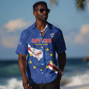 Custom Cabo Verde Football Hawaiian Shirt Go Tubaroes Azuis