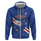 Custom Cabo Verde Football Hoodie Go Tubaroes Azuis