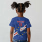 Custom Cabo Verde Football Kid T shirt Go Tubaroes Azuis