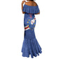 Custom Cabo Verde Football Mermaid Dress Go Tubaroes Azuis