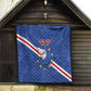 Custom Cabo Verde Football Quilt Go Tubaroes Azuis