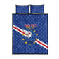 Custom Cabo Verde Football Quilt Bed Set Go Tubaroes Azuis