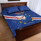 Custom Cabo Verde Football Quilt Bed Set Go Tubaroes Azuis
