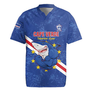 Custom Cabo Verde Football Rugby Jersey Go Tubaroes Azuis