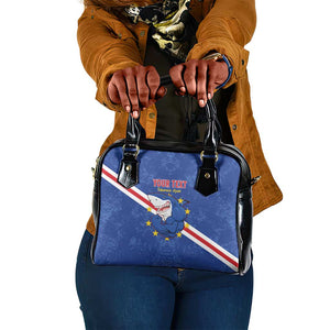 Custom Cabo Verde Football Shoulder Handbag Go Tubaroes Azuis