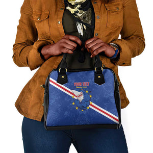 Custom Cabo Verde Football Shoulder Handbag Go Tubaroes Azuis