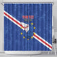 Custom Cabo Verde Football Shower Curtain Go Tubaroes Azuis
