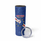 Custom Cabo Verde Football Skinny Tumbler Go Tubaroes Azuis