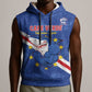 Custom Cabo Verde Football Sleeveless Hoodie Go Tubaroes Azuis - African Pride