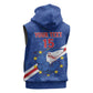 Custom Cabo Verde Football Sleeveless Zip Hoodie Go Tubaroes Azuis - African Pride