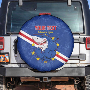 Custom Cabo Verde Football Spare Tire Cover Go Tubaroes Azuis