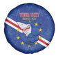 Custom Cabo Verde Football Spare Tire Cover Go Tubaroes Azuis