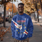 Custom Cabo Verde Football Sweatshirt Go Tubaroes Azuis