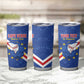 Custom Cabo Verde Football Tumbler Cup Go Tubaroes Azuis