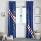 Custom Cabo Verde Football Window Curtain Go Tubaroes Azuis