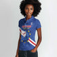 Custom Cabo Verde Football Women Polo Shirt Go Tubaroes Azuis