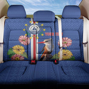 Personalised Cabo Verde Back Car Seat Cover Grey-Headed Kingfisher Mix Gerbera Daisy