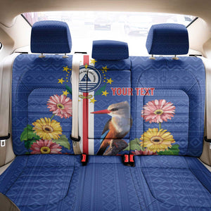Personalised Cabo Verde Back Car Seat Cover Grey-Headed Kingfisher Mix Gerbera Daisy