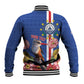Personalised Cabo Verde Baseball Jacket Grey-Headed Kingfisher Mix Gerbera Daisy