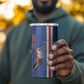 Personalised Cabo Verde 4 in 1 Can Cooler Tumbler Grey-Headed Kingfisher Mix Gerbera Daisy