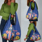 Personalised Cabo Verde Grocery Bag Grey-Headed Kingfisher Mix Gerbera Daisy
