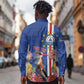 Personalised Cabo Verde Long Sleeve Button Shirt Grey-Headed Kingfisher Mix Gerbera Daisy