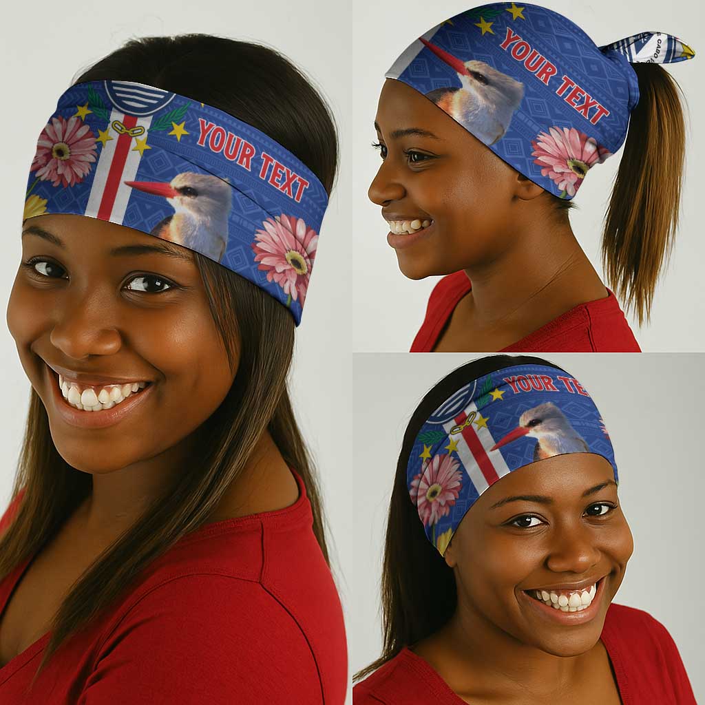 Personalised Cabo Verde Neck Gaiter Grey-Headed Kingfisher Mix Gerbera Daisy LT15