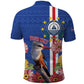 Personalised Cabo Verde Polo Shirt Grey-Headed Kingfisher Mix Gerbera Daisy