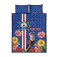 Personalised Cabo Verde Quilt Bed Set Grey-Headed Kingfisher Mix Gerbera Daisy