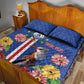 Personalised Cabo Verde Quilt Bed Set Grey-Headed Kingfisher Mix Gerbera Daisy