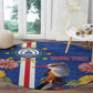 Personalised Cabo Verde Round Carpet Grey-Headed Kingfisher Mix Gerbera Daisy