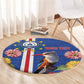 Personalised Cabo Verde Round Carpet Grey-Headed Kingfisher Mix Gerbera Daisy