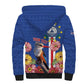 Personalised Cabo Verde Sherpa Hoodie Grey-Headed Kingfisher Mix Gerbera Daisy
