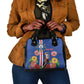 Personalised Cabo Verde Shoulder Handbag Grey-Headed Kingfisher Mix Gerbera Daisy
