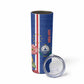 Personalised Cabo Verde Skinny Tumbler Grey-Headed Kingfisher Mix Gerbera Daisy