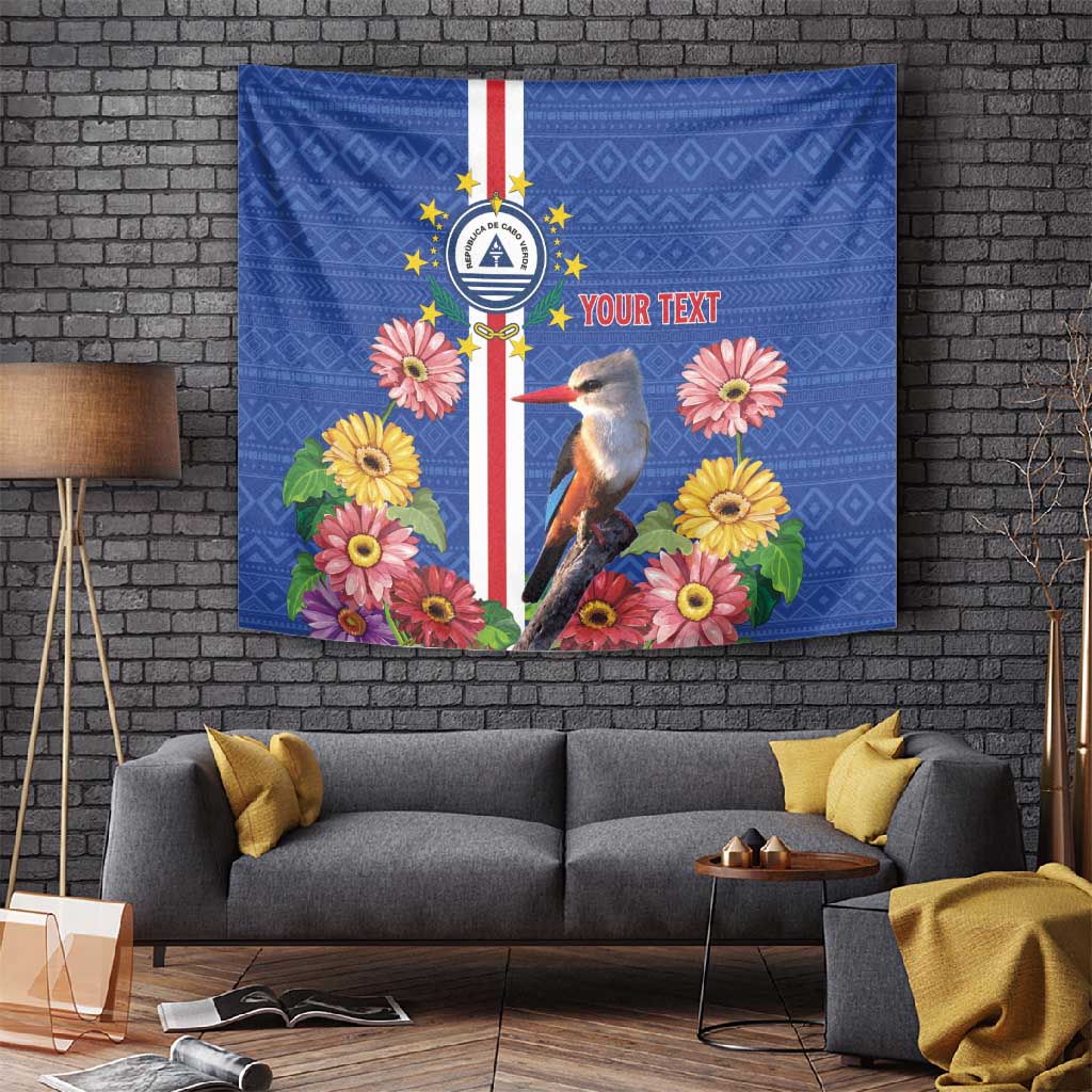 Personalised Cabo Verde Tapestry Grey-Headed Kingfisher Mix Gerbera Daisy