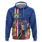Personalised Cabo Verde Zip Hoodie Grey-Headed Kingfisher Mix Gerbera Daisy