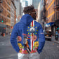 Personalised Cabo Verde Zip Hoodie Grey-Headed Kingfisher Mix Gerbera Daisy