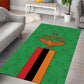 Personalised Afro Zambia Area Rug Flag Style Mix Kente Pattern