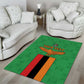Personalised Afro Zambia Area Rug Flag Style Mix Kente Pattern