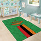 Personalised Afro Zambia Area Rug Flag Style Mix Kente Pattern