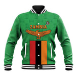 Personalised Afro Zambia Baseball Jacket Flag Style Mix Kente Pattern