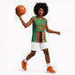 Personalised Afro Zambia Basketball Jersey Flag Style Mix Kente Pattern - African Pride
