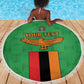 Personalised Afro Zambia Beach Blanket Flag Style Mix Kente Pattern