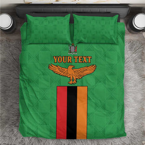 Personalised Afro Zambia Bedding Set Flag Style Mix Kente Pattern
