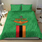 Personalised Afro Zambia Bedding Set Flag Style Mix Kente Pattern