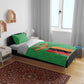Personalised Afro Zambia Bedding Set Flag Style Mix Kente Pattern