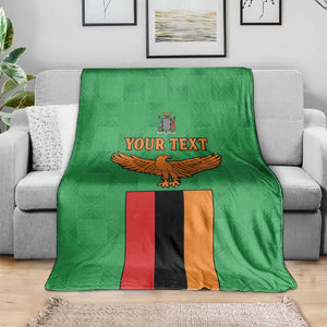 Personalised Afro Zambia Blanket Flag Style Mix Kente Pattern