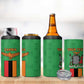 Personalised Afro Zambia 4 in 1 Can Cooler Tumbler Flag Style Mix Kente Pattern