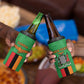 Personalised Afro Zambia 4 in 1 Can Cooler Tumbler Flag Style Mix Kente Pattern